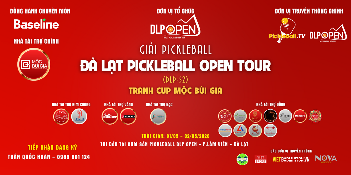 GIẢI ĐÀ LẠT PICKLEBALL OPEN TOUR