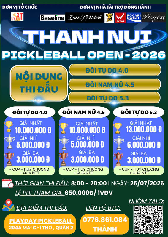 THANH NUI PICKLEBALL OPEN - 2026