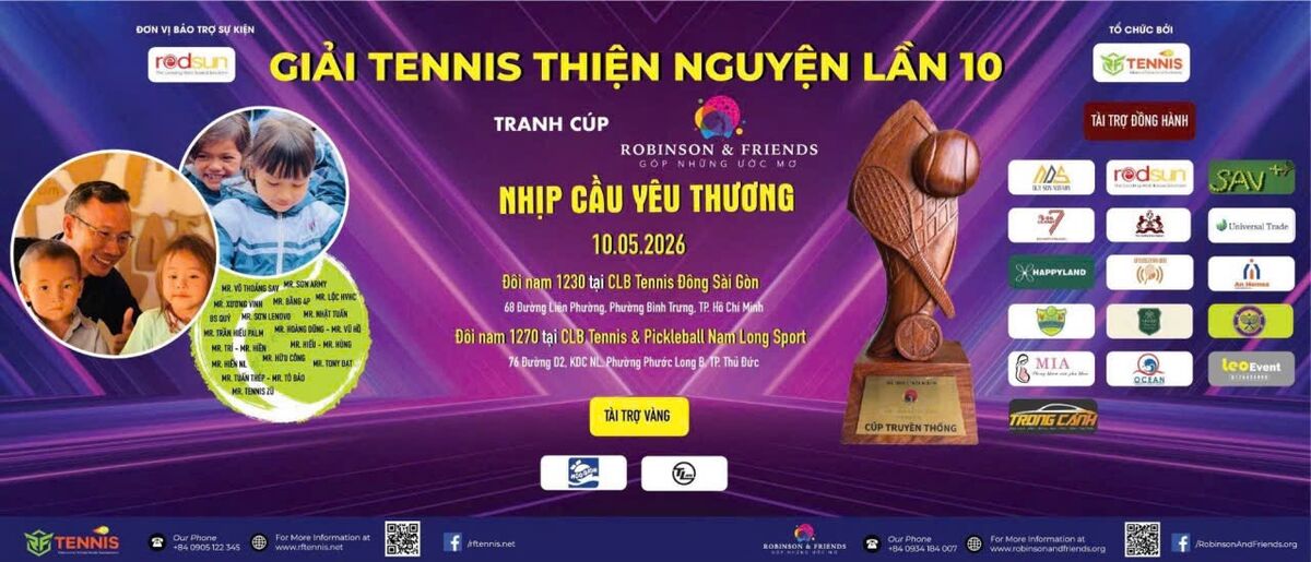 GIẢI TENNIS THIỆN NGUYỆN RF10 TOURNAMENT