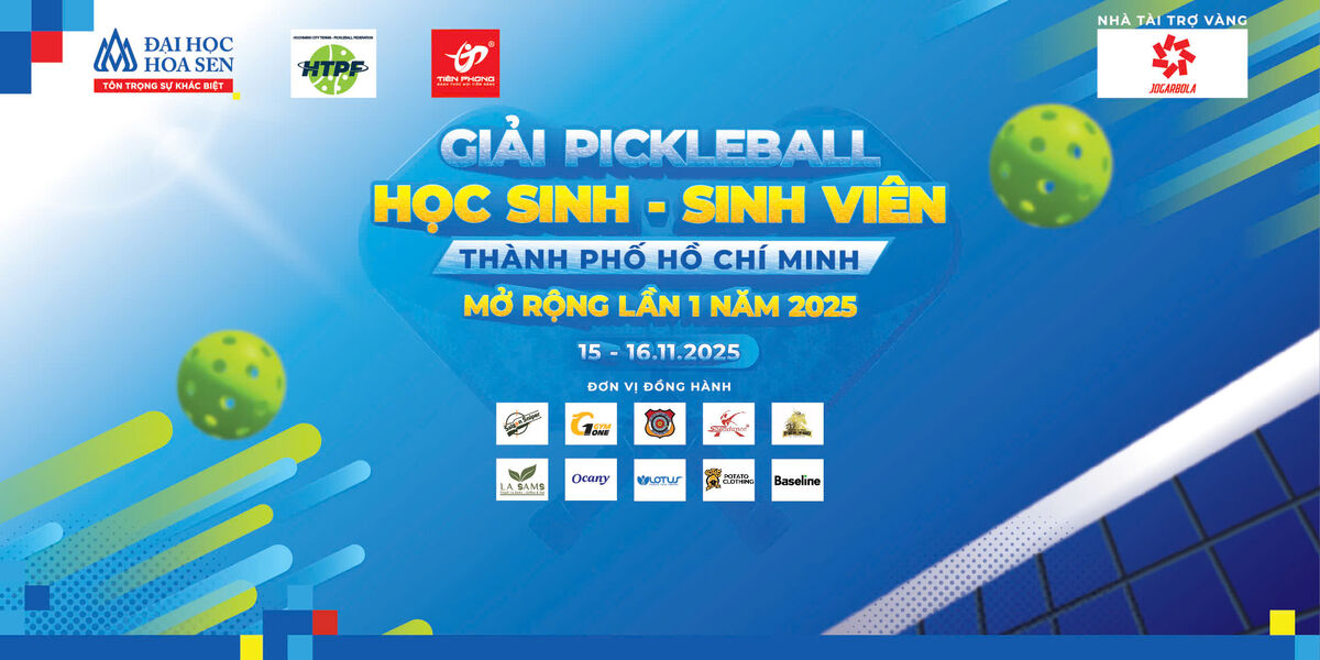 GIẢI PICKLEBALL HỌC SINH - SINH VIÊN TP.HCM MỞ RỘNG LẦN I NĂM 2025