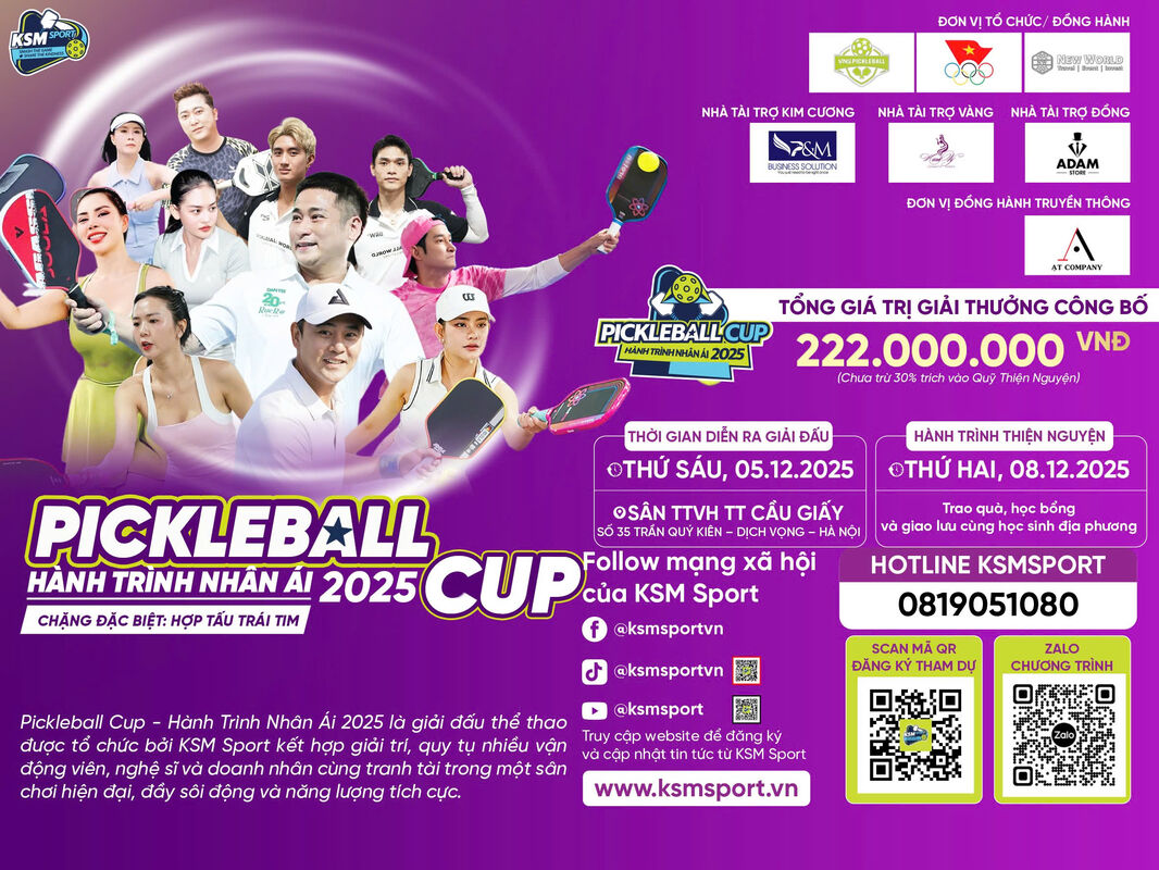 PICKLEBALL CUP HÀNH TRÌNH NHÂN ÁI 2025 - CHẶNG ĐẶC BIỆT: TÁI HỢP TRÁI TIM