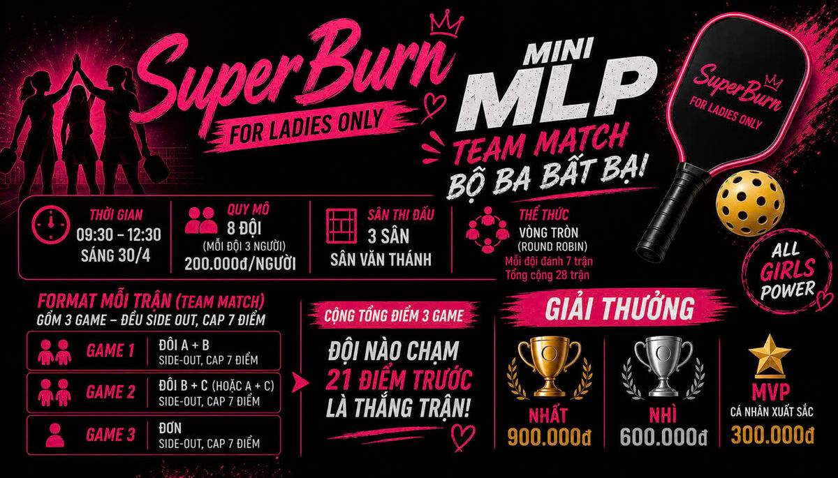 SUPERBURN FOR LADIES ONLY | MINI MLP TEAM MATCH - BỘ BA BẤT BẠI