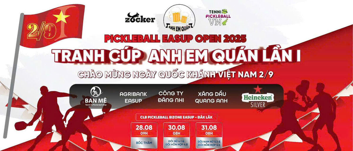 PICKLEBALL EASUP OPEN 2025 TRANH CUP ANH EM QUÁN LẦN 1