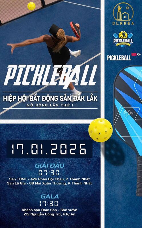  GIẢI RA MẮT CLB PICKLEBALL  HIỆP HỘI BẤT ĐỘNG SẢN ĐẮK LẮK