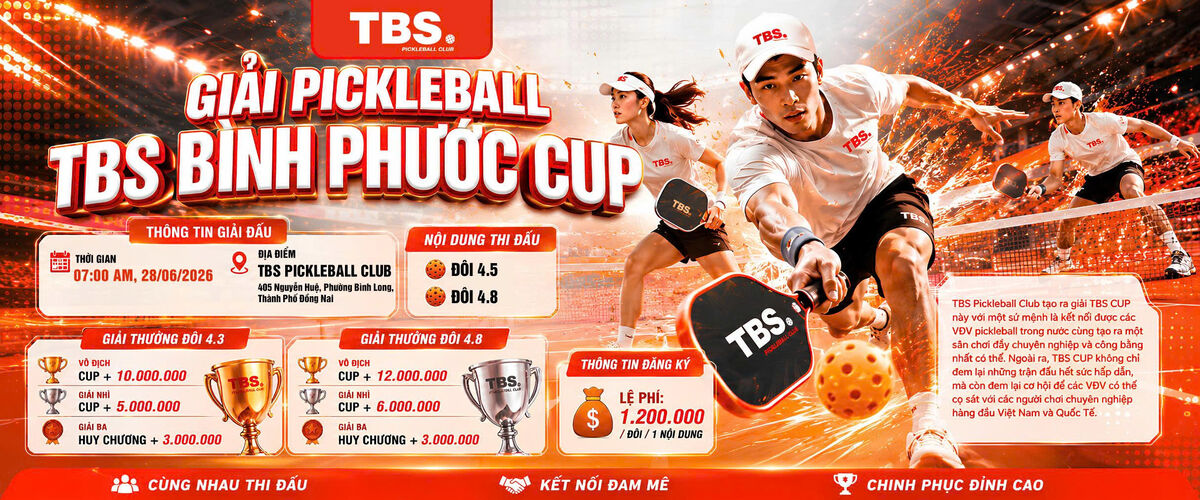 GIẢI PICKLEBALL TBS BÌNH PHƯỚC CUP