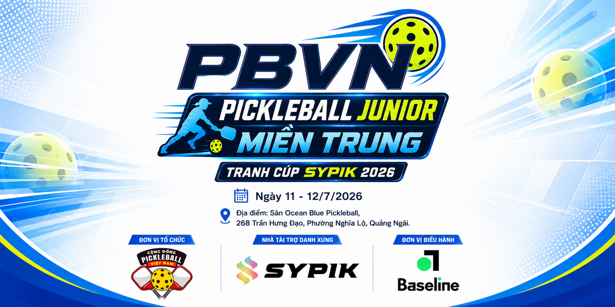 GIẢI PICKLEBALL JUNIOR MIỀN TRUNG TRANH CÚP SYPIK